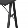 Rebecca Mobili PC Desk Black MDF and Steel Gaming Table for Home Office