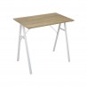 Rebecca Mobili Table d'ordinateur Bureau de jeu Gaming Moderne en Acier Bois beige