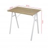 Rebecca Mobili Table d'ordinateur Bureau de jeu Gaming Moderne en Acier Bois beige