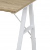 Rebecca Mobili Beige Holz Stahl Büro Schreibtisch Modern Gaming PC Tisch