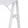 Rebecca Mobili Table d'ordinateur pour PC en Bois Acier blanc Bureau de jeu de style Moderne