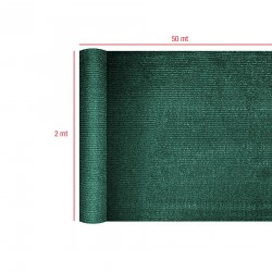 Rebecca Mobili Feuille d'ombrage Brise-vent vert 2x50 mt pour l'extérieur Ombrage 90%