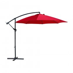 Rebecca Mobili Gedecentraliseerde parasol 3x3 tuinparasol rood aluminium staal polyester voor hotel thuis restaurant