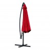 Rebecca Mobili Garden Umbrella Red 3x3 Parasol Decentralised Steel Pole Crank Opening