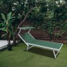 Rebecca Mobili Sunlounger Sea Green Aluminium Folding Professional Garden