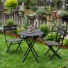 Rebecca Mobili Table de Jardin Pliante en Plastique pour Terrasse Exterieur