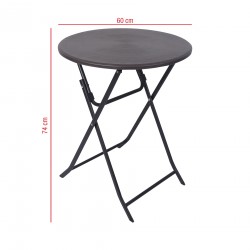 Rebecca Mobili Table de Jardin Pliante en Plastique pour Terrasse Exterieur