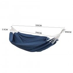 Rebecca Mobili Garten Hängematte Camping Blau 2 Personen Polyester mit Koffer 200 kg