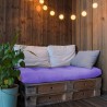 Rebecca Mobili Kussenhoes Voor Tuinbank Kussenhoes Voor Pallet 120x80 Waterdicht Paars Polyester Met Rits