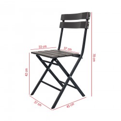 Rebecca Mobili  Set of 2 Folding Plastic Garden Chairs for Outdoors