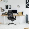 Rebecca Mobili Fauteuil de jeu Fauteuil de bureau exécutif en cuir synthétique noir