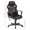 Rebecca Mobili Silla Gaming Silla de escritorio ejecutiva en cuero sintético negro