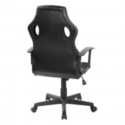 Rebecca Mobili Fauteuil de jeu Fauteuil de bureau exécutif en cuir synthétique noir