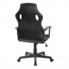 Rebecca Mobili Gaming Chair Executive Desk Chair in Black Synthetic Leather