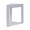 Rebecca Mobili Corner Fireplace Frame Decorative White Wood Classic