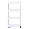 Rebecca Mobili Kitchen Trolley with Wheels 4 Food holder Shelves Bathroom Plastic White