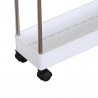 Rebecca Mobili Kitchen Trolley with Wheels 4 Food holder Shelves Bathroom Plastic White