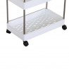 Rebecca Mobili Kitchen Trolley with Wheels 4 Shelves Bathroom Storage in White Plastic