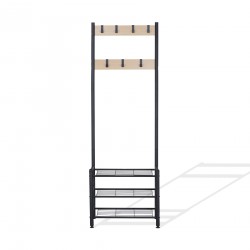 Rebecca Mobili Entrance Hanging Cabinet with 3 Shoe Shelves in Wood and Metal