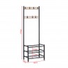 Rebecca Mobili Entrance Hanging Cabinet with 3 Shoe Shelves in Wood and Metal