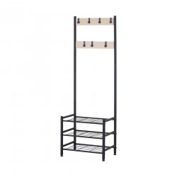 Rebecca Mobili Entrance Hanging Cabinet with 3 Shoe Shelves in Wood and Metal