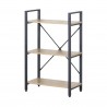 Rebecca Mobili Bookshelf 3 Shelves in Metal and Wood Black Beige Modern Design