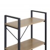 Rebecca Mobili Libreria Scaffale 3 Ripiani in Metallo e Legno Nero Beige design Moderno