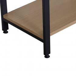 Rebecca Mobili Bücherregal 3 Regale aus Metall und Holz Schwarz Beige Modernes Design