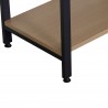 Rebecca Mobili Bookshelf 3 Shelves in Metal and Wood Black Beige Modern Design