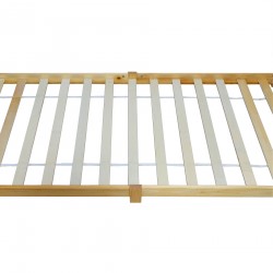 Rebecca Mobili Kinder-Eénpersoonsbed Frame Natuurlijk Hout Gordijn 90x200 Kinderkamer