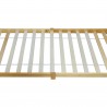 Rebecca Mobili Cadre de lit simple pour enfants Rideau en bois naturel 90x200 Chambre d'enfant