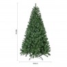 Rebecca Mobili Albero di natale Abete Artificiale Verde da 180 cm Folto con 800 Rami Realistico