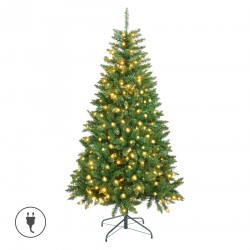 Rebecca Mobili Arbre de Noël Artificiel Sapin 210 cm Epais Vert 1050 Branches et 400 Lumières Led