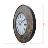 Rebecca Mobili Grande Horloge Murale Blanche Bleue Mdf Metal pour Cuisine Salon