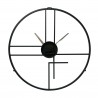 Rebecca Mobili Modern Wall Clock Black Yellow Metal Minimal Design for Home Office