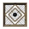 Rebecca Mobili Square Wall Clock Metal Mdf Black Brown Modern Style