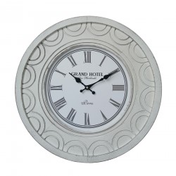 Rebecca Mobili Orologio a Muro Grande Orologi Shabby Mdf Bianco per Cucina Salotto