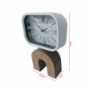 Rebecca Mobili Standing Clock Table Clocks Mdf Metal White Brown Analogical