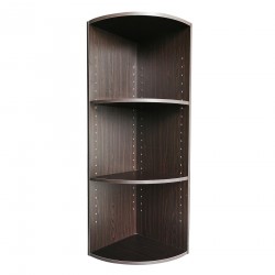 Rebecca Mobili Corner Bookcase Wenge Chipboard 3 Modular Shelves For Living Room Office