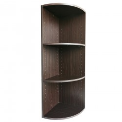 Rebecca Mobili Corner Bookcase Wenge Chipboard 3 Modular Shelves For Living Room Office