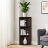 Rebecca Mobili Corner Bookcase Wenge Chipboard 3 Modular Shelves For Living Room Office