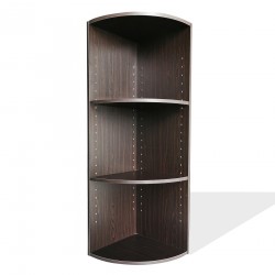 Rebecca Mobili Corner Bookcase Wenge Chipboard 3 Modular Shelves For Living Room Office