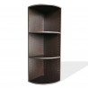 Rebecca Mobili Estante de canto Estante Wenge Aglomerado 3 Prateleiras modulares