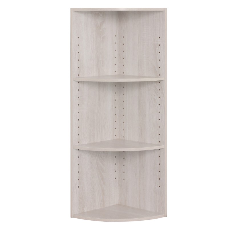 Rebecca Mobili Bookcase Corner Shelf Chipboard Fir Grey 3 Modular Shelves