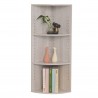 Rebecca Mobili Bookcase Corner Shelf Chipboard Fir Grey 3 Modular Shelves