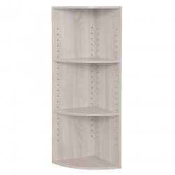 Rebecca Mobili Bookcase Corner Shelf Chipboard Fir Grey 3 Modular Shelves