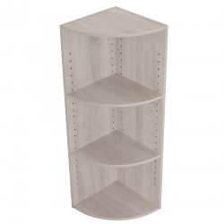 Rebecca Mobili Bookcase Corner Shelf Chipboard Fir Grey 3 Modular Shelves