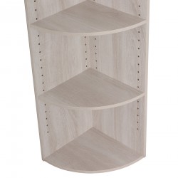 Rebecca Mobili Bookcase Corner Shelf Chipboard Fir Grey 3 Modular Shelves