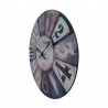 Rebecca Mobili Decorative Clocks Wall Clock Mdf White Brown Grey Retro Style