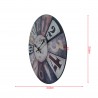 Rebecca Mobili Decorative Clocks Wall Clock Mdf White Brown Grey Retro Style